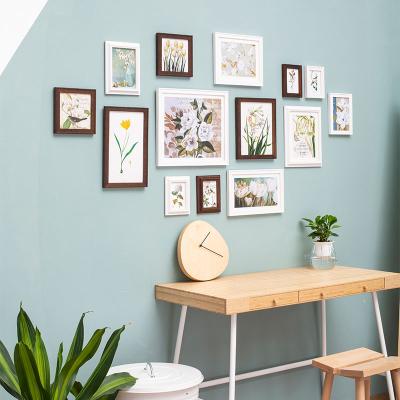 China Wholesale Decorative 4x6,5X7,8X10,12X10,11X14,12x16 Solid Pine Wood Picture Frame Factory Picture Frame For Wall Hanging Canvas Art for sale