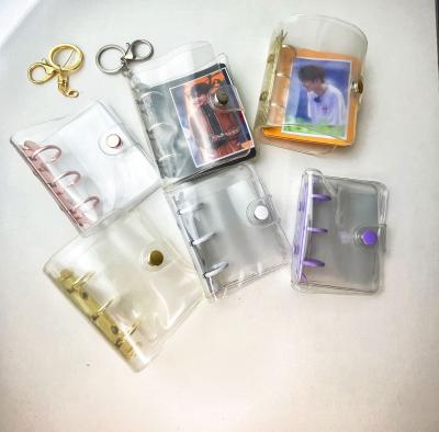 China 2022 Fashiontable Kpop Jelly Album Clear Cover Mini Album 1inch Pocket Portable Photo Album With Key Chain for sale