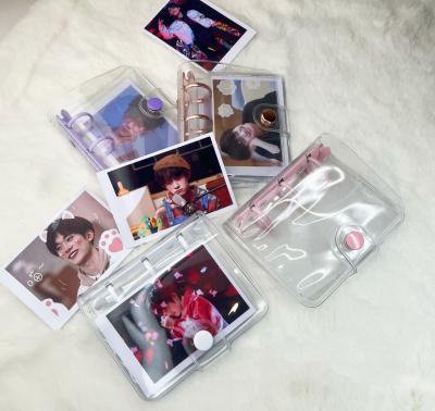 China Transparent Cover Mini Portable Fashiontable Jelly Scrapbook Life Recording Album 3 Inch Pocket Photo Album for sale