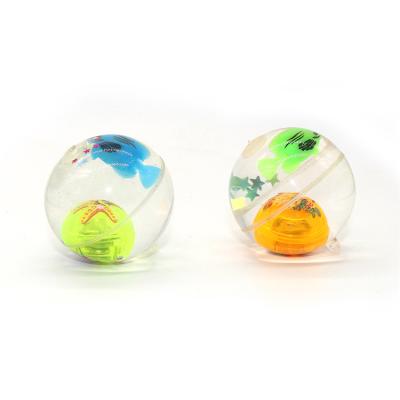 China Promotional Toy 2021 New Design Colorful Luminous Solid Led Light Bouncy Ball Flashing Rubber Bouncing Ball For Kids for sale