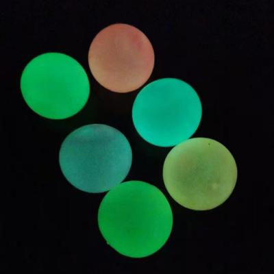 China Squeezable 6.5cm TPR Relieve Stress Ball Toys Glow In The Dark Luminous Stress Ceiling Sticky Balls for sale