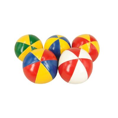 China Eco-Friendly Kids Play Toy Promotional 4 Sand-Filled Stage Board Logo Printing Pu Leather Vinyl Juggling Balls Custom Touch for sale