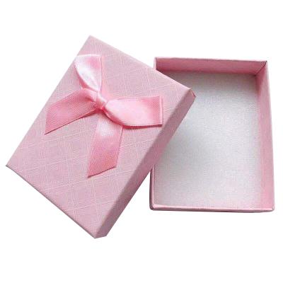 China Biodegradable Luxury High Quality Rose Gold Jewelry Gift Boxes OEM Gift Paper Packing Box With Ribbon for sale