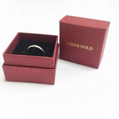 China Handmade Custom Small Packaging Ring Jewelry Box Paper Engagement for sale