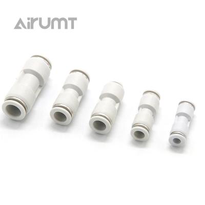 China PU Type Hotels Straight Pneumatic Fittings Pneumatic Connector Tube Quick Coupler for sale