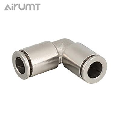 China One Touch Pneumatic Brass Metal Fittings Metal Connector Hotels Right Angle Elbow Fitting for sale