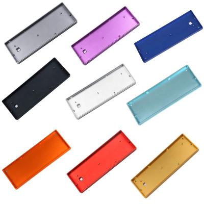 China Electronic Wholesale Anodized Customized Mechanical Keyboard Machining Metal Keyboard Case Stamping Gaming Mechanical Keyboard Case for sale