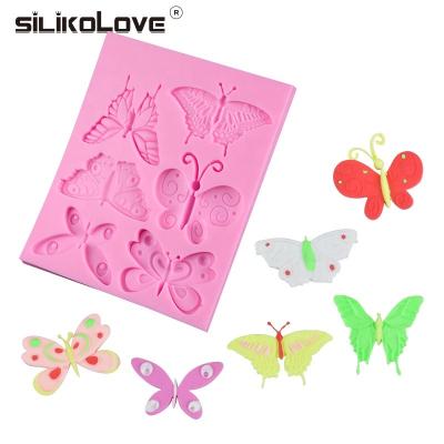 China New Viable Pansies Daffodils and Butterfly Silicone Mold Fondant Mold Cake Decorating Tools Chocolate Gumpaste Mold for sale