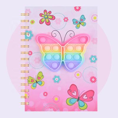 China New Design A5 Non-Toxic Push Bubble Children's Notebook Anti Chill Notebook With Different Design Silicone Small Noise Busy Person Toys for sale