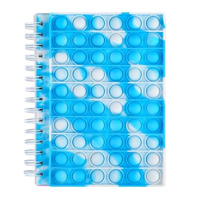 China Non-Toxic Bumpy Person Toys Adult Children Anti Relaxing Bubble Push Notebook A5 Book Cover Notebook With 80 Sheets for sale