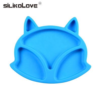 China FOX Baby Kid's Bowl Dish NEW ARRIVAL Amazon BESTSELLER Lovely Cute Shape Non Slip Food Grade ECO-FRIENDLY Safe Silicone for sale