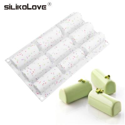 China New Viable Style 9 Cavity Silicone Cheesecake Pudding Jello Shot Bar Mousse Cake Mold for sale