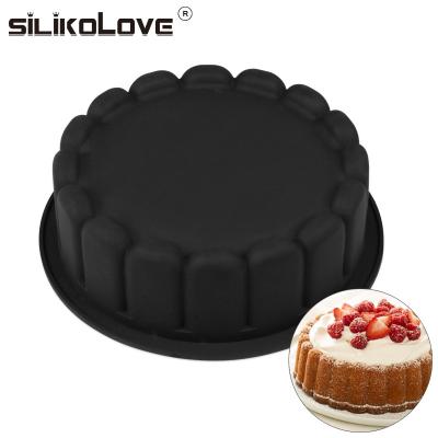 China Sustainable High Temperature Resistant Flexible Round Silicone Happy Birthday Cake Mold for sale