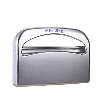 China Modern 304 Stainless Steel Hotel Half Folded Toilet Seat Cover Paper Dispenser for sale