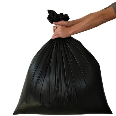 China Reusable Wholesale Eco-Friendly Contractor Plastic Trash Black Biodegradable Heavy Duty Trash On Roll Bag for sale