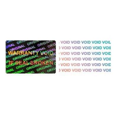 China Security 3d Hologram Sticker Laser Security Holographic Void Hologram Sticker for sale