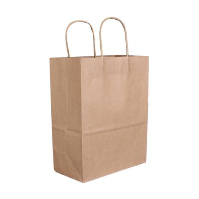 China Customized Recyclable Take Away Food Bag Fashion Shopping Bag Brown Kraft Paper Bags for sale