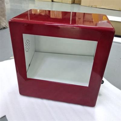 China Metal Back Shell Small LCD Display Transparent Lcd Showbox For Advertising for sale