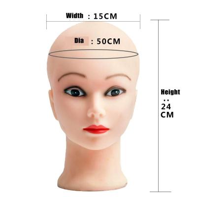 China Easy Clean Makeup Tools Beauty Care Practice Mannequin Soft Hair Training Head for sale