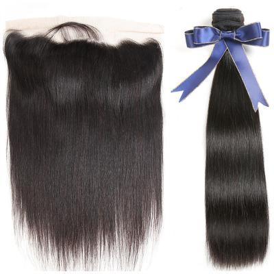 China No tangle no shedding. Smooth.Thick Ends.No Soft Brilliant Smell. Hot Product Full Cuticle Hair 13*4 Lace Headband Closed 100% Raw Lace Headband for sale