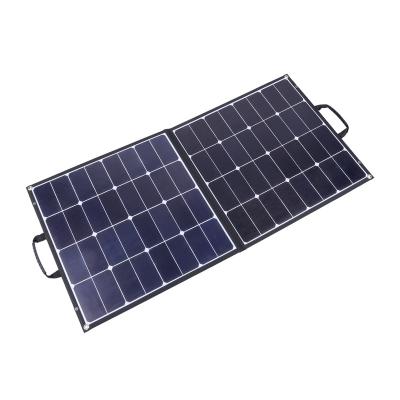 China Outdoor Activities Price Cheap 100W SunPower Foldable Portable Solar Panel Charging Kit with UPS for Outdoor Digital Charger for sale