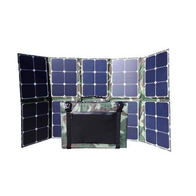 China Outdoor Activities Folding Solar Panel 200W Portable Custom Desert ETFE Voltage Camping Solar Lamination Dishes for sale