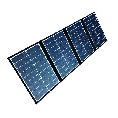 China 2022 outdoor activities high conversion efficiency cheap foldable lightweight portable solar panel 80W 100W 120W 150W 200W for sale