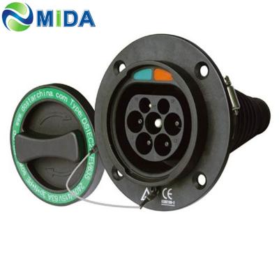 China DUOSIDA 32A Type2 Male EV Socket for Car Charger Station IEC62196 Electric Vehicles inlet AC Charging Socket à venda