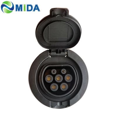 China DOSTAR iec 62196-2 ev socket type 2 32Amp vehicle inlet charging connector à venda