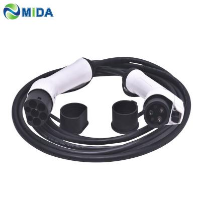 China 16A/32Amp 10Meter Type 2 Female to Type 1 Male EV Charging Connector Plugs EVSE Charger Cable for sale