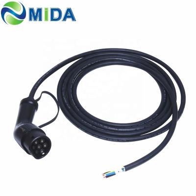 Cina 32A Single phase Type 2 EV Plug with 5m EV tethered Cable for Electric Car Charger in vendita