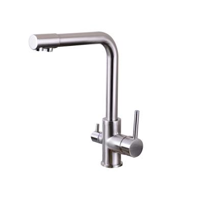 China Contemporary Spring Kitchen Sink Water Tap Single Handle Brass Mixer Tap for sale