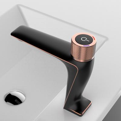 China Contemporary Rose Gold Pop Up Faucets For Bathroom for sale