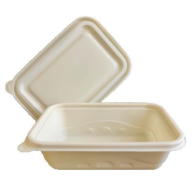 China Minimalist NWEH-22 Hot Sale High Quality Durable Disposable Biodegradable Cornstarch Single Compartment Food Container for sale