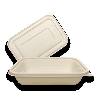 China Minimalist NWEH-23 Hot Sale High Quality Durable Disposable Biodegradable Cornstarch Single Compartment Food Container for sale