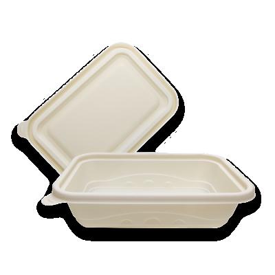 China NWEH-21 Minimalist Disposable Single Compartment Eco-friendly Cornstarch Biodegradable Food Container for sale