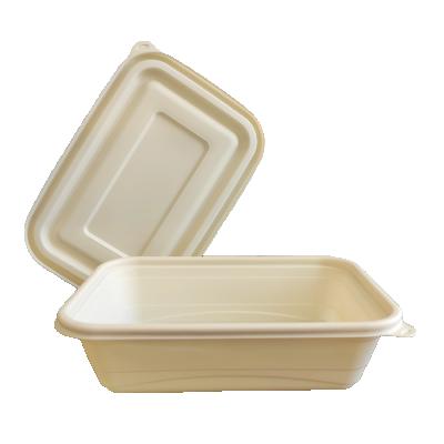 China Minimalist NWEH-25 Hot Sale High Quality Durable Disposable Biodegradable Cornstarch Single Compartment Food Container for sale