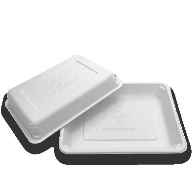 China Minimalist TP-180 cornstarch food bowl high quality biodegradable eco-friendly disposable foodwhite plastic cornstarch dish for sale