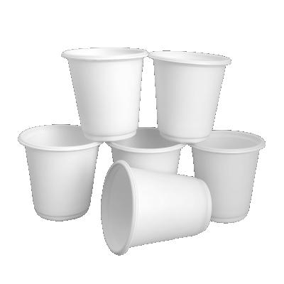 China Wholesale White Disposable Biodegradable Cornstarch Plastic Cup High Quality Restaurant Eco-Friendly DLP-04 for sale