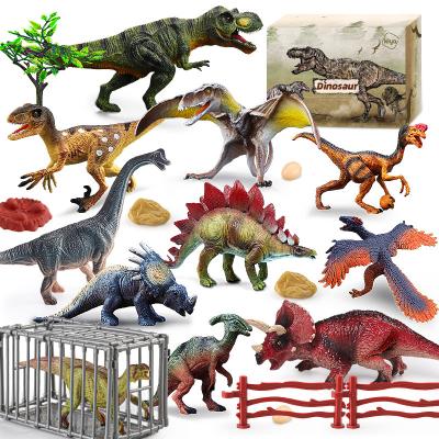 China Hot selling Kiya FD409 Tyrannosaurus PVC simulational dinosaur model Toy For Kids set of children toys for sale