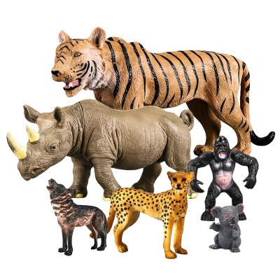 China Zoo Animal Toys E-commerce Platform Drop Shipping Hot Selling Kids Toys Zoo Tube 8 Led Tigers Lion Realistic Animal AV Cages Chickens for sale