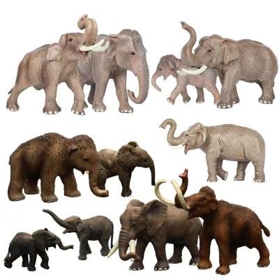 China Creative Realistic Animal Realistic Toy PVC Educational Simulation Zoo Model Wild Early Hot Plastic Forest Elephant Toy Plastic for sale