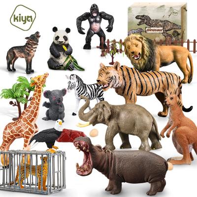 China Present ; Realistic Lion Model Mini Wild Kids Animal PVC Toys From Kiya Tiger Figures Farm Animals Zoo Collectible Small for sale