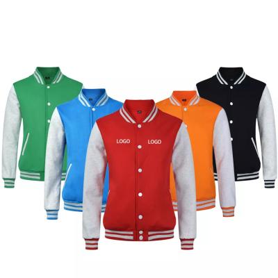 China QUICK DRY Baseball Jacket Fleece Plush Baseball Jacket Custom OEM Baseball Jacket Men With Collar for sale