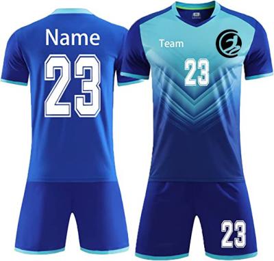 China Custom logo printing custom men's soccer jersey quick dry soccer uniforms digital sportswear sets for sale