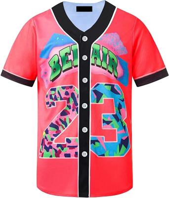 China Wholesale Cheap Antibacterial Blank Type Supply Service Product Baseball Jerseys Plain OEM Sportswear Baseball Jersey for sale