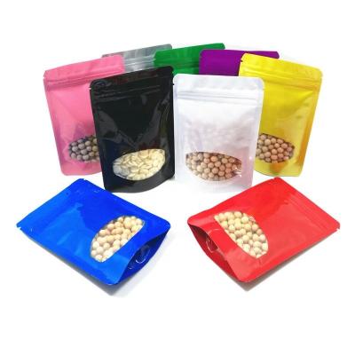 China Hot Sale Food Products Food Packaging Bags Resealable Zipper Bags With Clear Window for sale