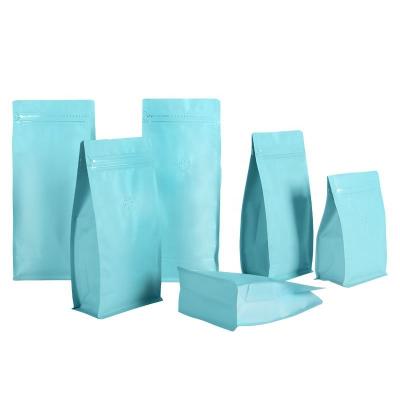 China Recycled Materials Biodegradable Custom Food Square Packaging Zip Lock Bottom Bags For Candy for sale