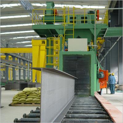 China Building Material Shops Steel Structure H Beam Angle Bar Shot Blasting Machine for sale