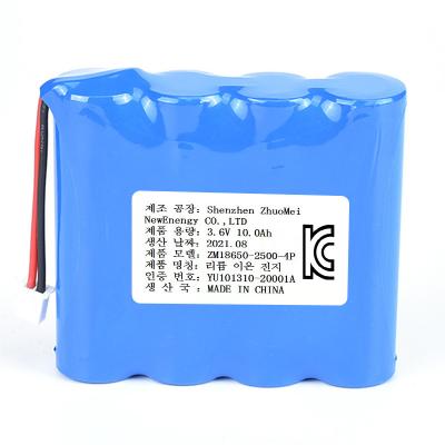 China Rechargeable Battery Pack 10000mAh 3.7v6.5A 1S4P (Toys 18650 Cell 2500mAh Battery) Lithium Li Ion Battery With PCM And Cable for sale